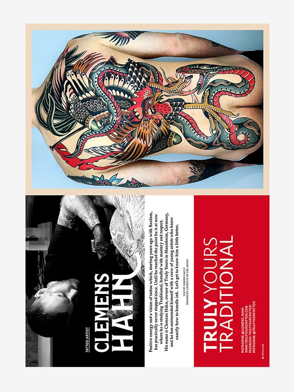Clemens Hahn: Truly yours Traditional, Tattoo Life Magazine 136