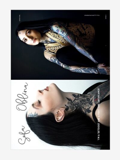 Cover girl Sofa Oblina, Tattoo Life Magazine 144
