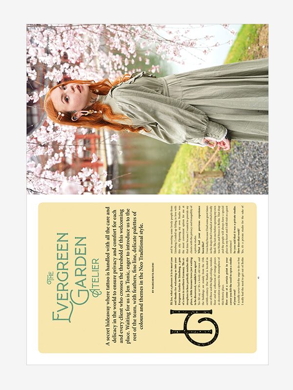 The Evergreen Garden Atelier, Tattoo Life Magazine 144