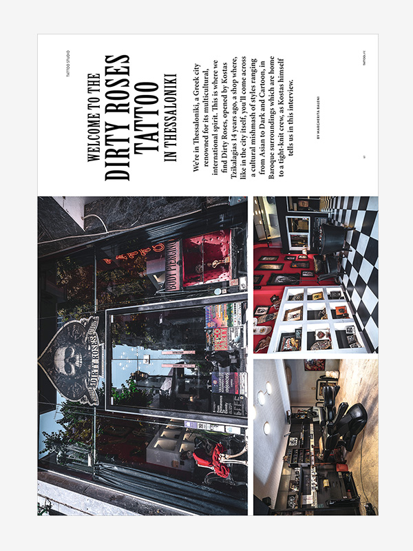Visit the Dirty Roses Tattoo in Thessaloniki, Tattoo Life Magazine 145