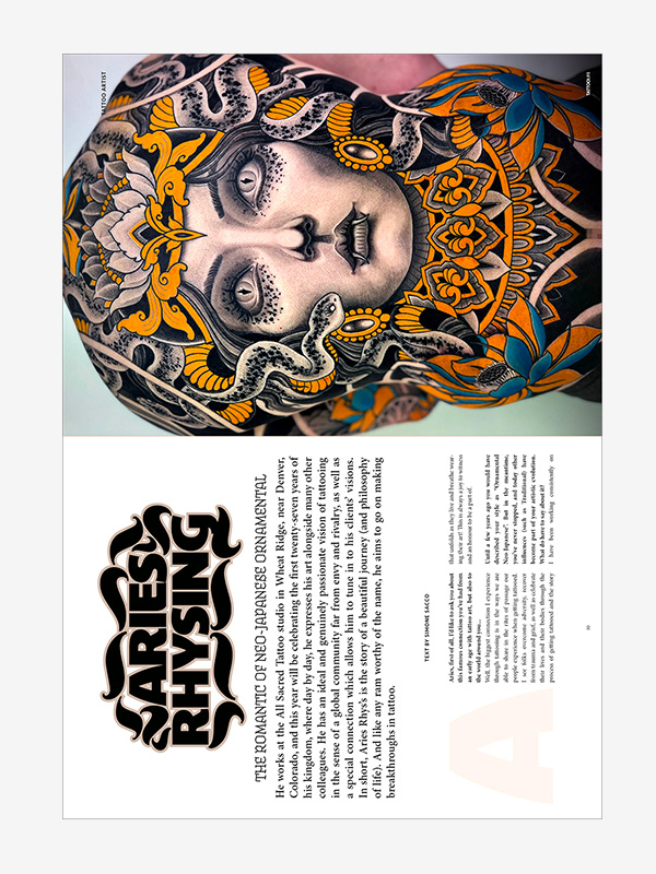 The Romantic Neo Japanese tattoos of Aries Rhysing